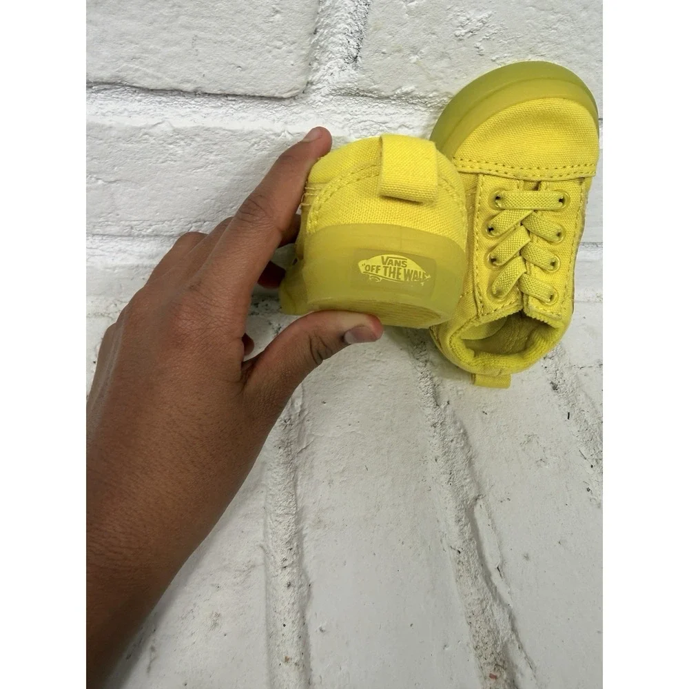 Vans Old Skool Elas Baby Shoes Size 3 TD Translucent Yellow Sneakers w Box
